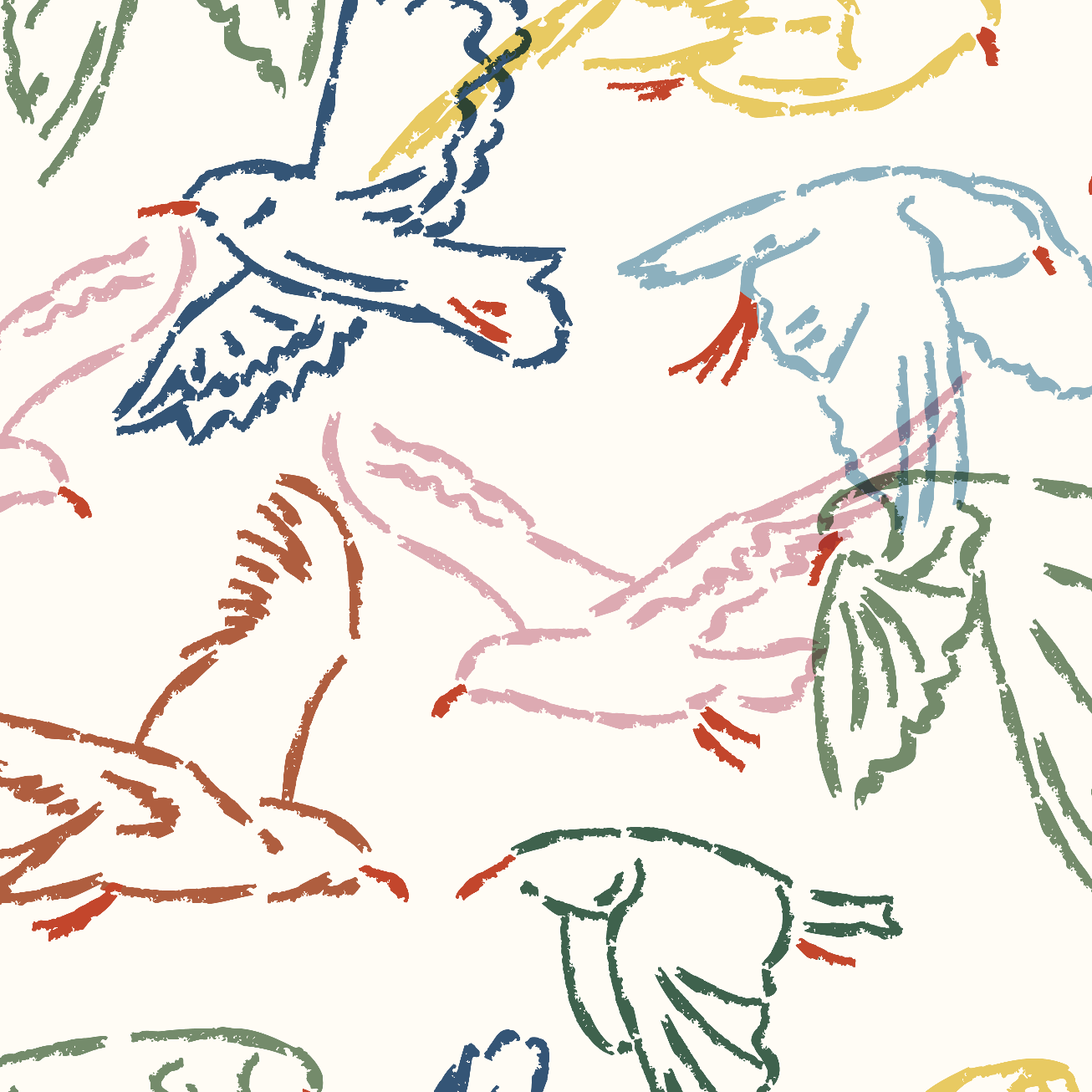 PAPEL MURAL BIRD CLUB