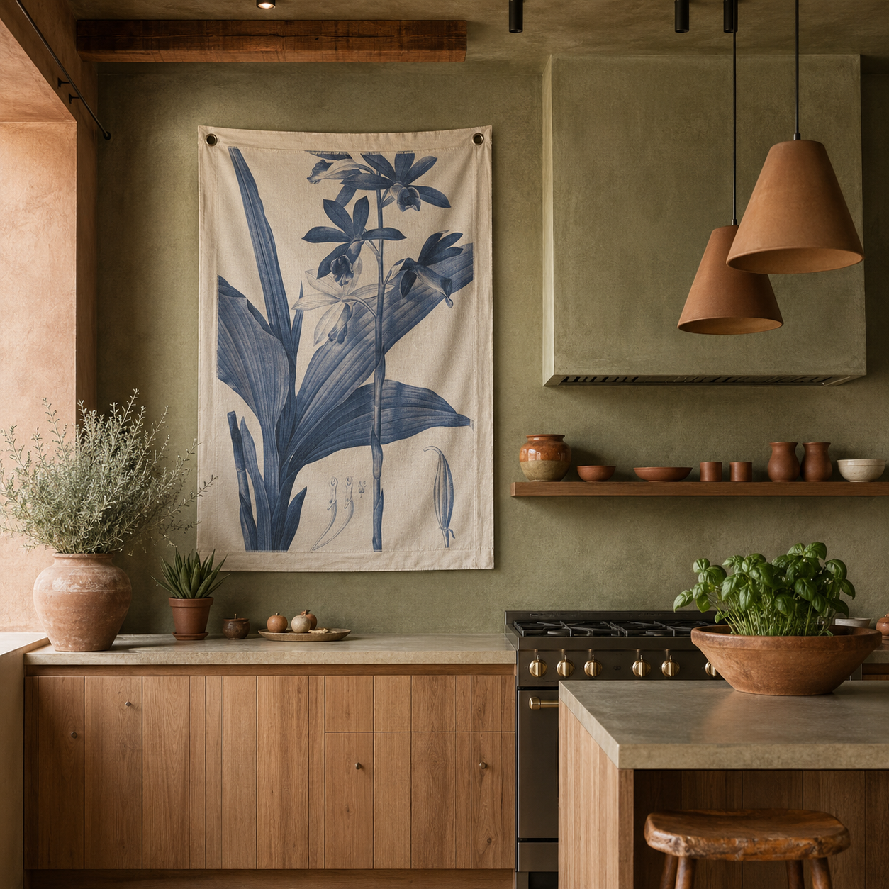 Lona Botanica azul II