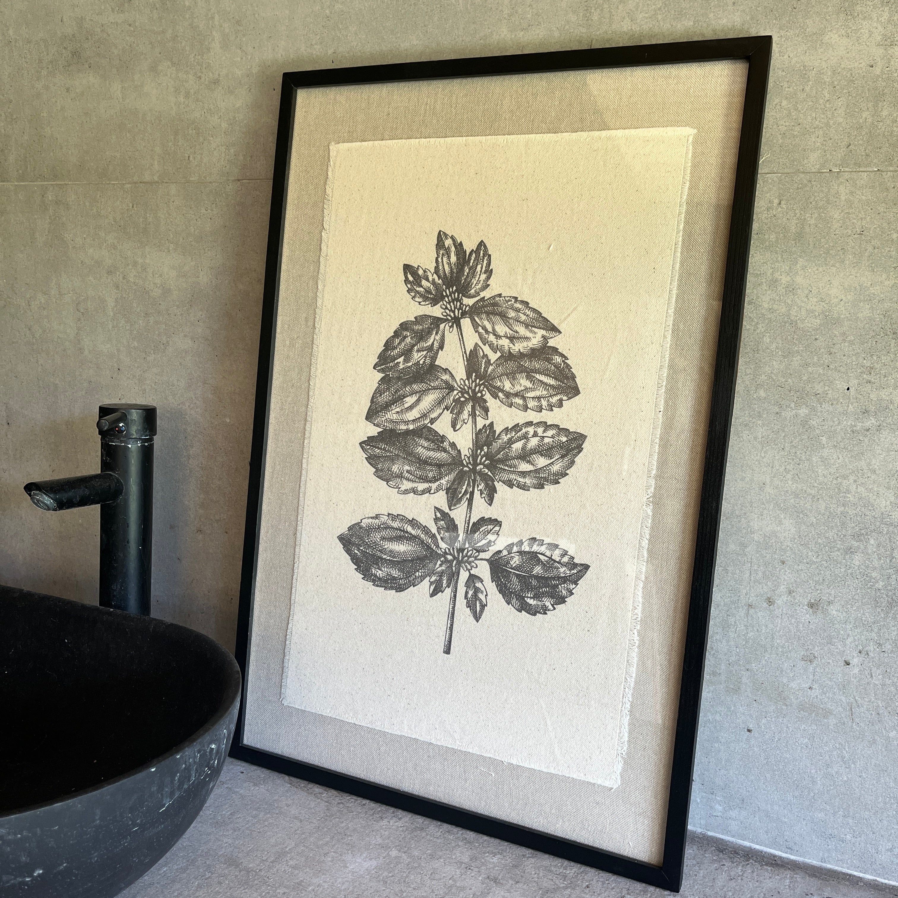Cuadro Flora tela sobre lino I