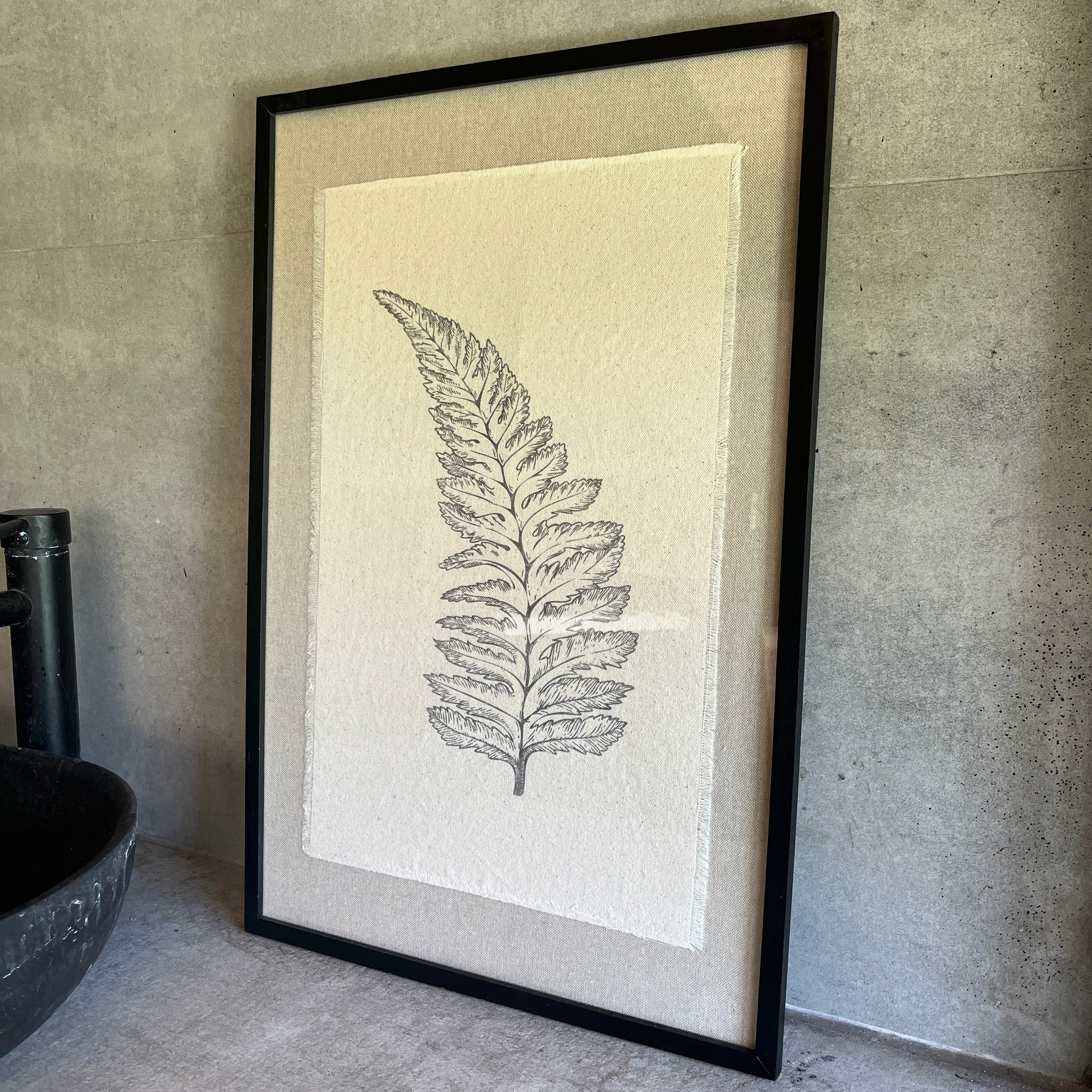 Cuadro Flora tela sobre lino II
