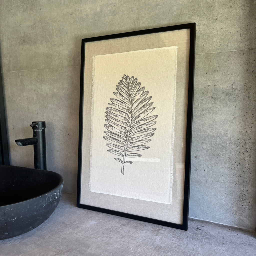Cuadro Flora tela sobre lino IV
