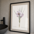 Cuadro Flora tela sobre lino crocus
