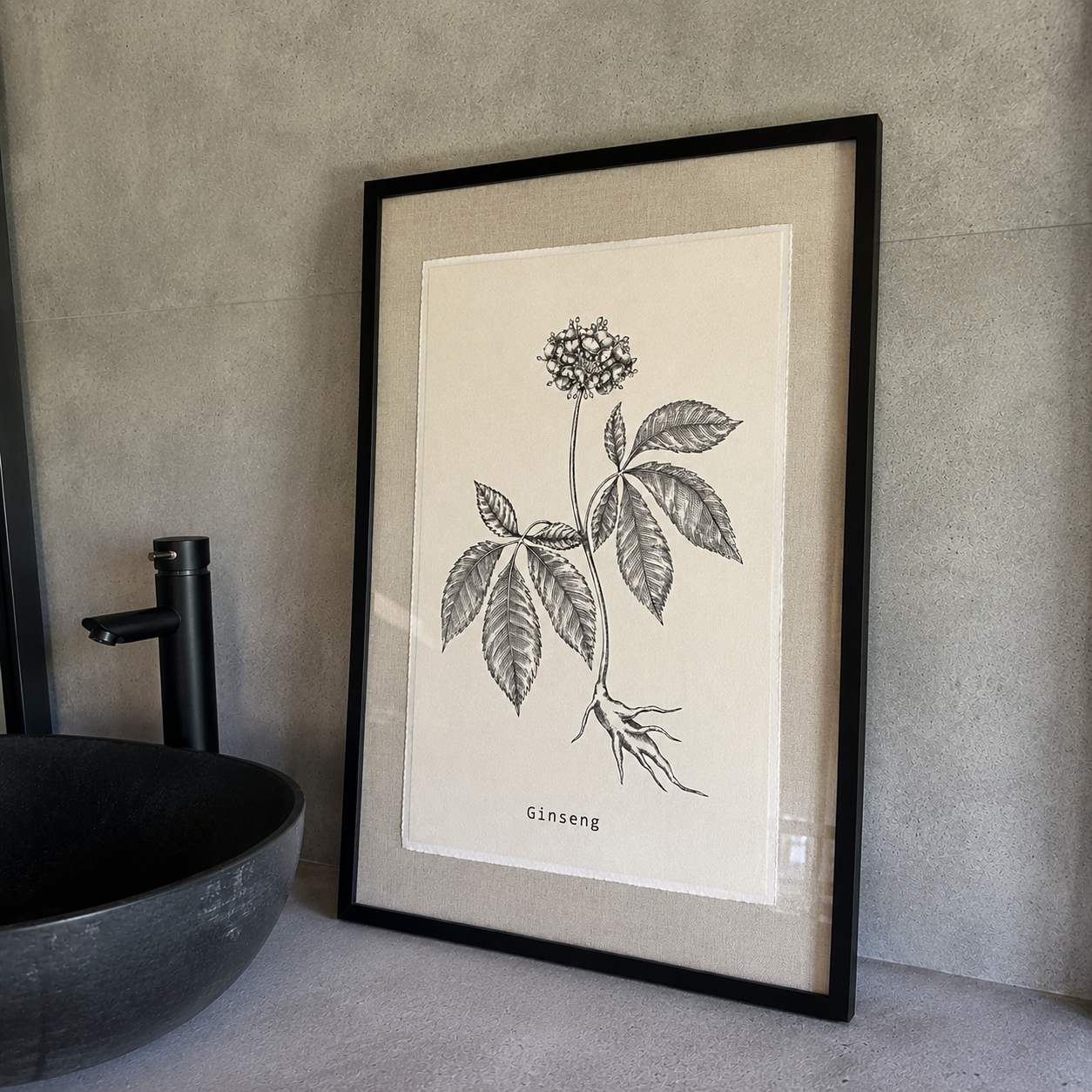 Cuadro Flora tela sobre lino ginsen