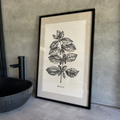 Cuadro Flora tela sobre lino nettle