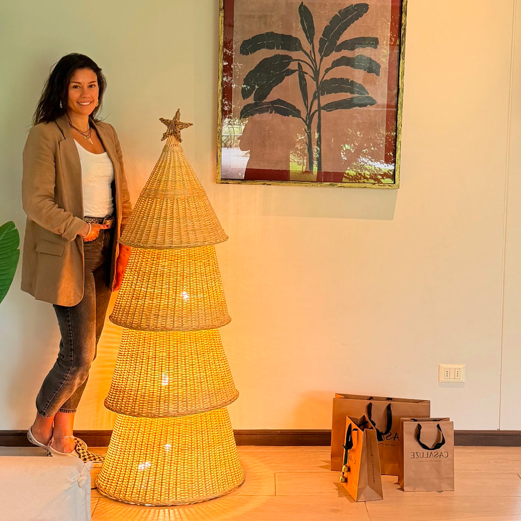 PINO DE MIMBRE NAVIDAD M