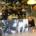 Canvas Conjunto Palmeras B&N